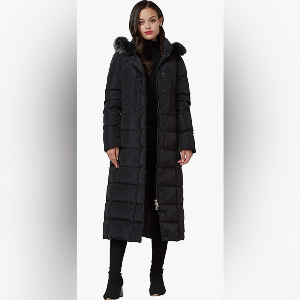 Molodo Women's Long Down Coat Maxi Down
Parka Puffer Jacket